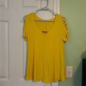 Vibrant Yellow Short Sleeve Top